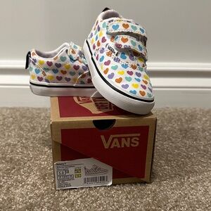 Vans Kids Sneakers with Colorful Heart Design